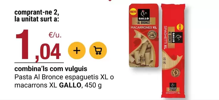 Gallo - Pasta Al Bronce Espaguetis Xl O Macarrons Xl