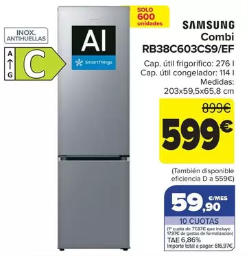 Samsung - Combi RB38C603CS9/EF