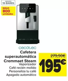 Cecotec - Cafetera Superautomática Cremmaet Steam