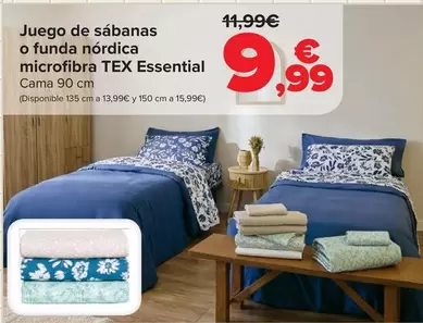 TEX - Juego De Sabanas O Funda Nordica Microfibra Essential