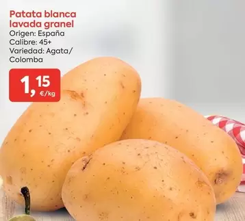 origen - Patata Blanca Lavada Granel