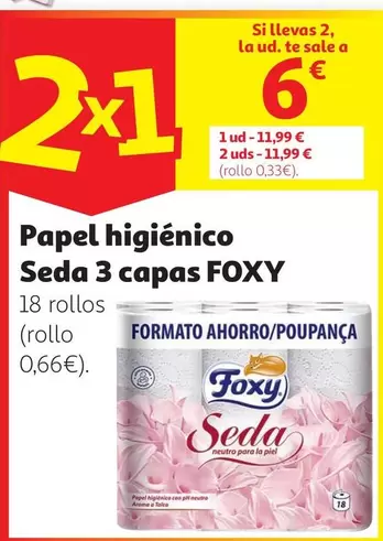 Foxy - Papel Higiénico Seda 3 Capas