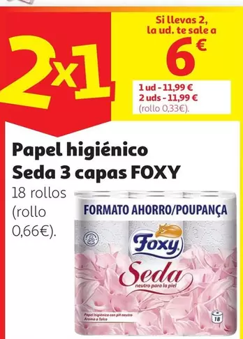 Foxy - Papel Higiénico Seda 3 Capas
