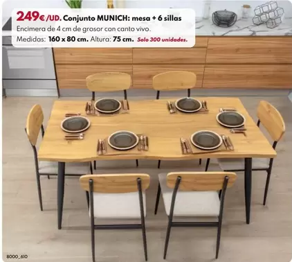 Conjunto Munich Mesa + 6 Sillas