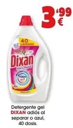 Dixan - Detergente Gel Adios Al Separar O Azul