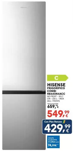 Hisense - Frigorifico Combi RB440N4ACC