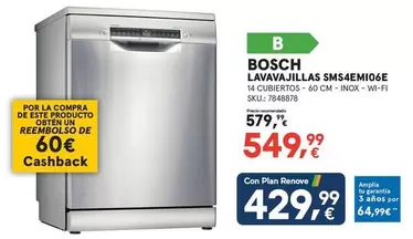 Bosch - Lavavajillas SMS4EMI06E