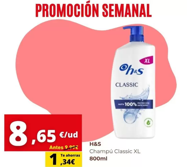 h&s - Champú Classic Xl