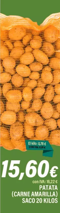 Patata (carne Amarilla) Saco