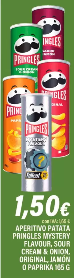 Pringles - Aperitivo Patata/ Mystery Flvour Sour Cream Onion Original Jamon O Paprika