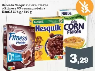 Nestlé - Cereales Nesquik, Corn Flakes O Fitness 0% Cacau Proteina