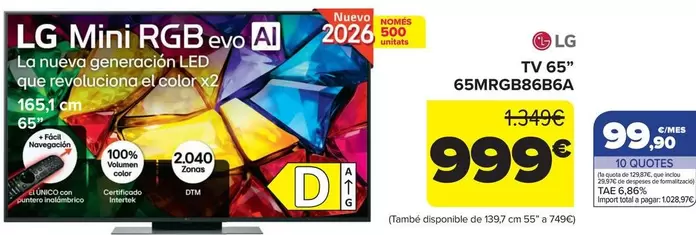 LG - Tv 65'' 65MRGB86B6A