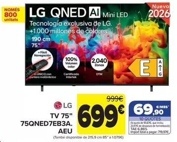 LG - Tv 75'' 75QNED7EBЗА. AEU