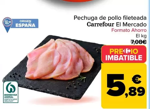 Carrefour - Pechuga De Pollo Fileteada El Mercado