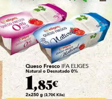 Ifa Eliges - Queso Fresco Natural O Desnatado 0%
