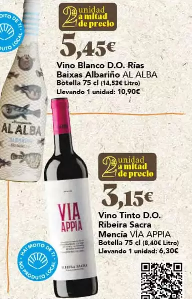 Blanco - Vino D.o. Rias Baixas Albariño Al Albara
