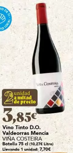 Viña Costeira - Vino Tinto D.o. Valdeorras Mencia