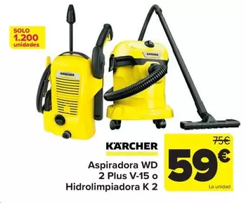 Kärcher - Aspiradora Wd 2 Plus V-15 O Hidrolimpiadora K 2
