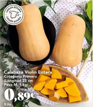 origen - Calabaza Violin Entera