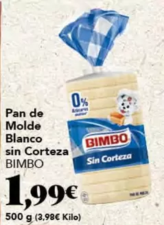 Bimbo - Pan De Molde Blanco Sin Corteza