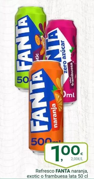 fanta - Refresco Naranja, Exotico Frambuesa