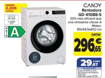 Candy - Lavadora GD 410B8-S