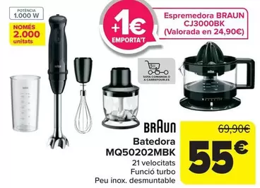 Braun - Batidora MQ50202MBK