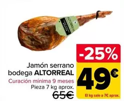 Altorreal - Jamón Serrano Bodega