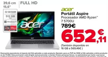 Acer - Portátil Aspire