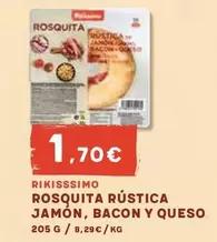 Rikisssimo - Rosquita Rústica Jamon, Bacon Y Queso