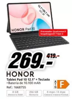 Honor - Tablect Pad 10 12.2" + Teclado