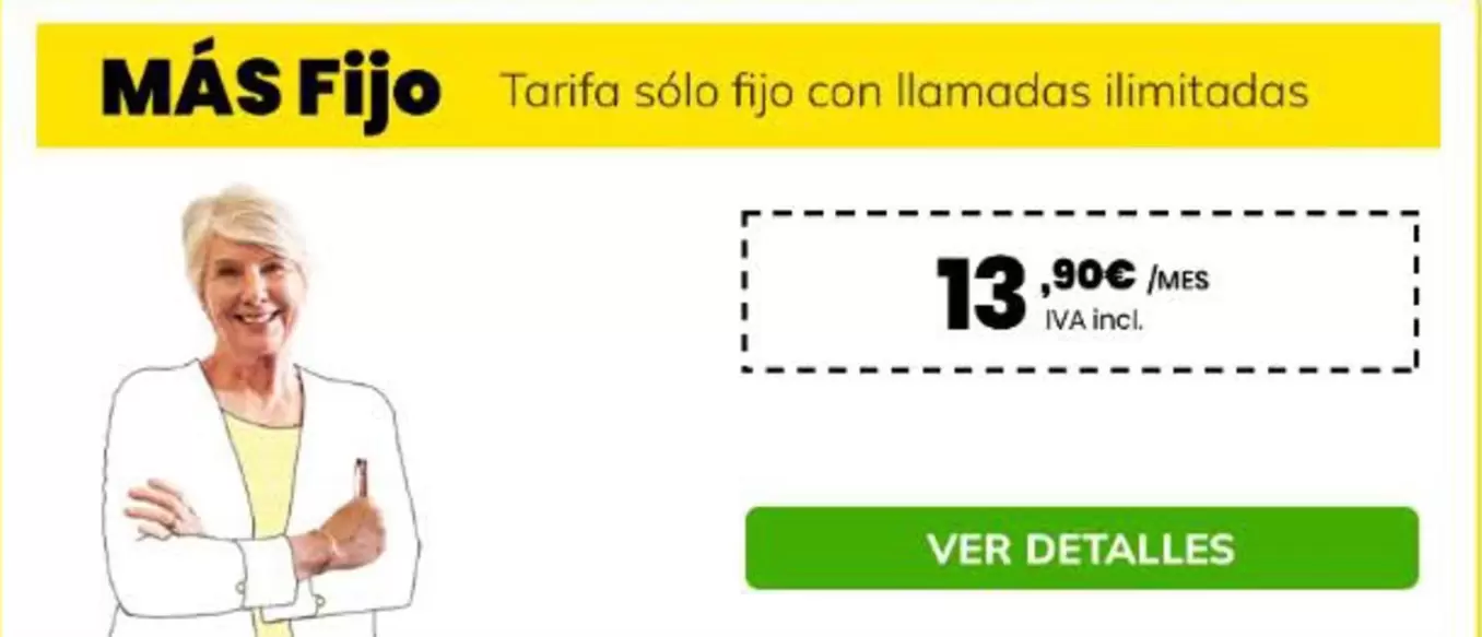 Tarifa Sólo Fijo Con Llamadas Ilimitadas