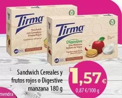 Tirma - Sandwich Cereales Y Frutos Rojos O Digestive Manzana