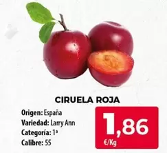 origen - Ciruela Roja