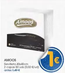 Amoos - Semilleta 40x40cm 2 Capas 50 Uds