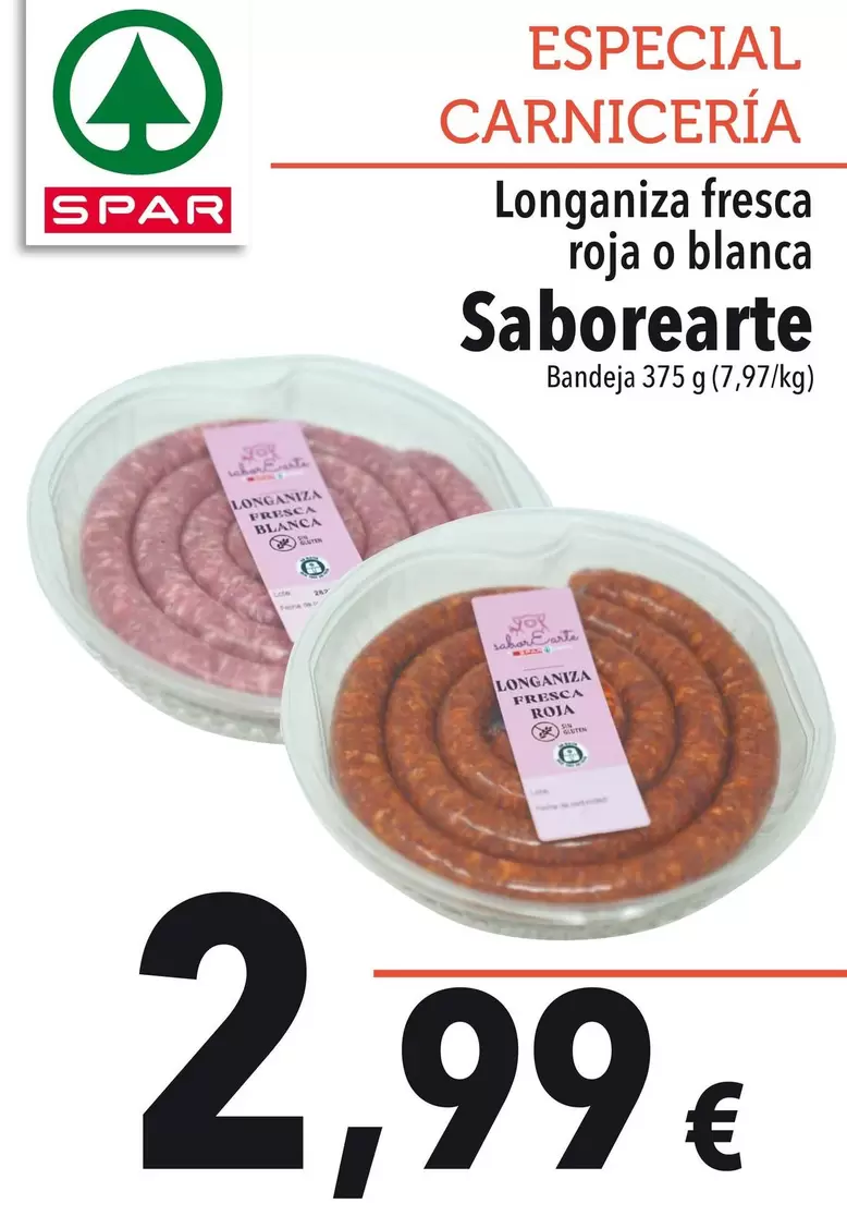 Spar - Longaniza Fresca Roja O Blanca