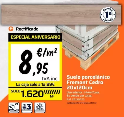 Solo - Suelo Porcelanico Fermont Cedro