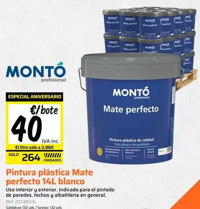 monto - Pintura Plástica Mate Perfecto