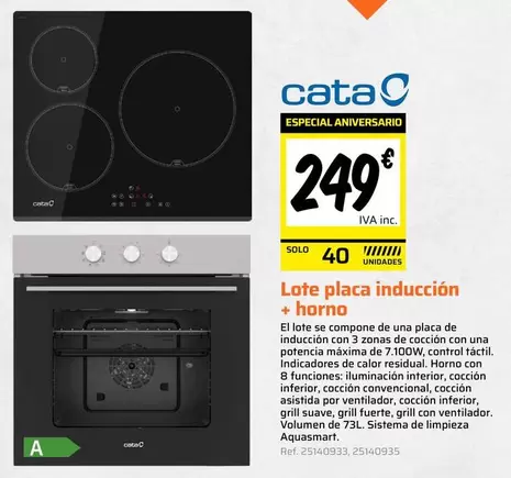 Cata - Lote Placa Induccion + Horno