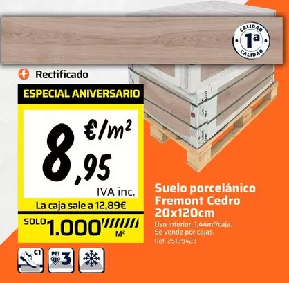 Solo - Suelo Porcelanico Cremant Cedro