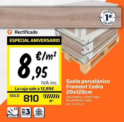 Solo - Suelo Porcelanico Fremont Cedro