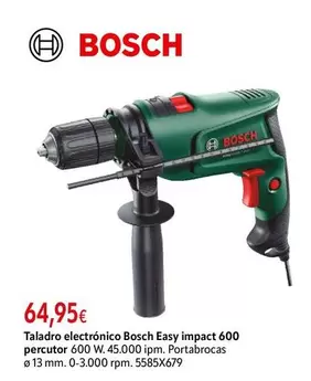 Bosch - Taladro Electrónico Easy Impact 600 Percutor 600 W