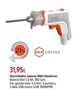 Atornillador Batería B&d