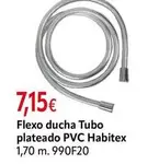 Habitex - Flexo Ducha Tubo Plateado Pvc
