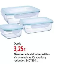 Fiambrera De Vidrio Hermetica