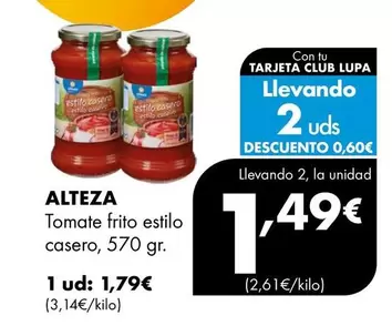 Alteza - Tomate Frito Estilo Casero