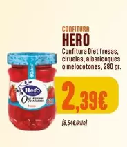 Hero - Confitura Diet Fresas, Ciruelas, Albaricoques O Melocotones