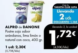 Alpro - Postre Soja Sabor Arandanos, Lima Limon O Natural Con Coco