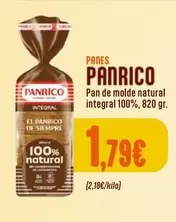 Panrico - Pan De Molde Natural Integral 100%
