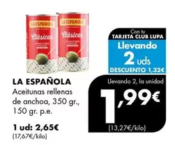 La Española - Aceitunas Rellenas De Anchoa